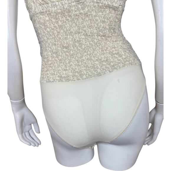 Intimately Free People Ivory Combo Bardot Sleeveless Bodysuit Womens M NWT - Picture 9 of 14